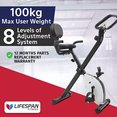 Lifespan Fitness Folding Exercise X-Bike Recumbent Magnetic Bicycle Cycling Bike • $239