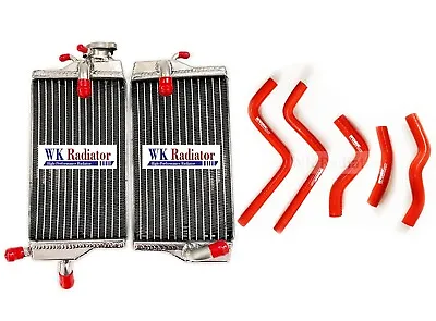 $102 • Buy Radiator+Red Silicone Hose For 00-01 Honda CR125R CR 125R 2000 2001 All Aluminum
