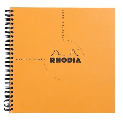 Rhodia Wirebound Graph Paper Reverse Notebook In Orange - 8.25 X 8.25 - NEW • $16.95