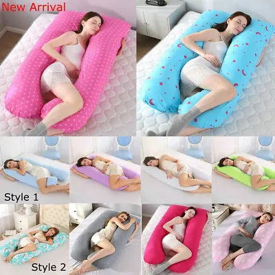$14.98 • Buy U-Shape Pregnancy Pillow 60*120cm Full Body Support Maternity Pillow Or Cover US