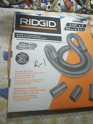 RIDGID 2-1/2 In X 7 Ft. DUAL-FLEX Tug-A-Long Locking Vacuum Hose Wet/Dry Vacuum • $31.60