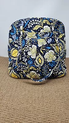 VERA BRADLEY Ellie Blue Get Carried Away XL LARGE TOTE  Blue Yellow Floral • $29.99