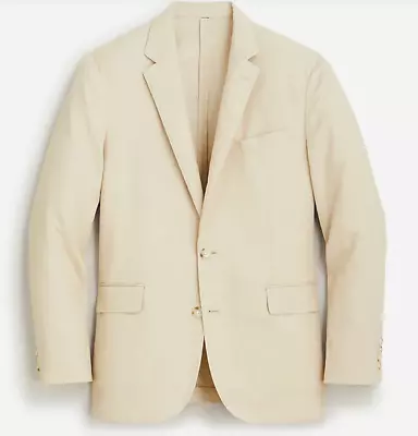 J.Crew $248 Ludlow Slim Unstructured Suit Jacket Cotton Linen Cream 36R AU428 • $150