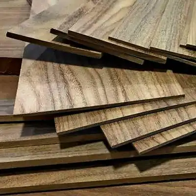 BLACK WALNUT 1/4  X 8  X 12  Thin Wood Lumber Board Scroll Craft Pack Of 5 Or 10 • $43