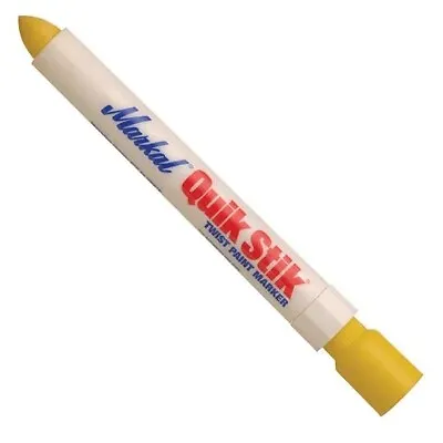 Markal 61053 YELLOW Quik Stik® Marker PAINT MARKER - Fast Drying NEW • $8.75