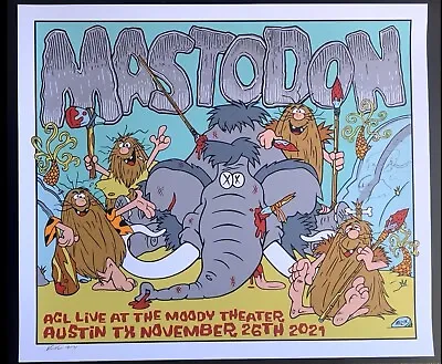 Mastodon Opeth Concert Poster Frank Kozik Austin 2021 S/N • $182
