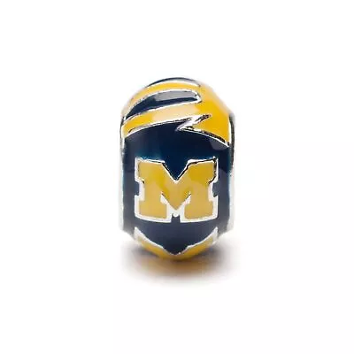 Michigan Wolverines Jewelry Gifts For Women - Michigan Logo Bead - Hypoallerg... • $64.27