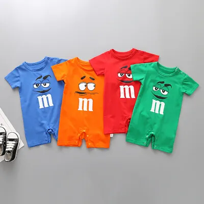 £4.49 • Buy New Newborn Baby Girl Boy M Cartoon Outfits Toddler Romper Tops Infant Clothes