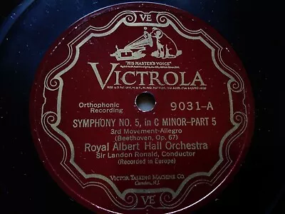 Royal Albert Hall Orchestra 78rpm Single 12-inch Victrola Records VE #9031  • $19.99