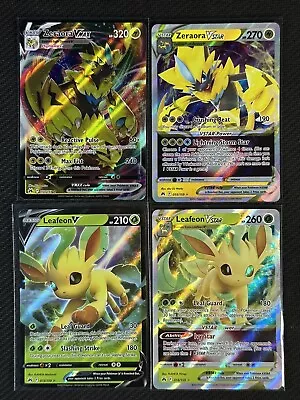 Pokemon Cards X4 Zeraora VMAX Leafeon VSTAR SWSH Crown Zenith Full Art • $3.25