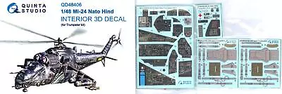 Quinta Studios 1/48 MIL Mi-24P NATO HIND DECAL COLORED INTERIOR SET Trumpeter • $26.99