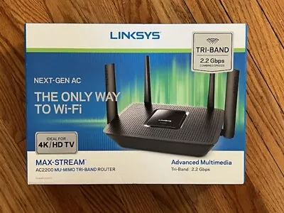 Linksys AC2200 - 4x4 MU-MIMO - Tri-Band Gigabit Router (EA8300) • $39.19