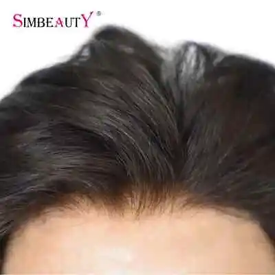 100% Human Hair Men Toupee Natural Hairline Full Skin Pu Base Durable Thin 0.1mm • $134.15