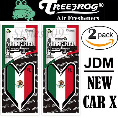 Treefrog Wakaba Young Leaf JDM Air Freshener Mexico Flag- New Car X Scent 2 PACK • $7.99