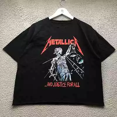Metallica And Justice For All Music T-Shirt Womens XL Short Sleeve Graphic Black • $14.99