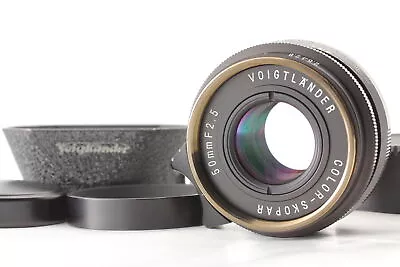 [N MINT W/ Hood] Voigtlander COLOR SKOPAR 50mm F2.5 Black L39 LTM Lens JAPAN • $519.99