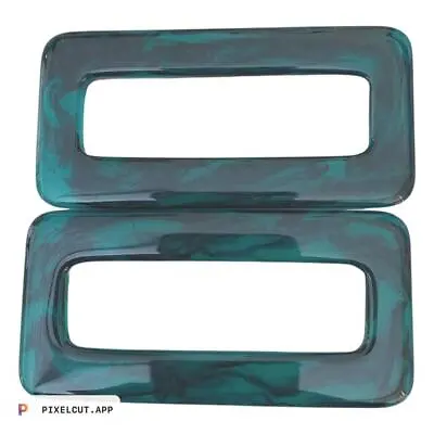 Pair Small Bag Handles Oblong Shaped Handbag Size  Acrylic Handles Emerald • £4.99