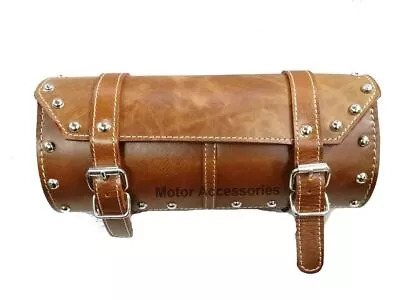 New Pure Leather Tool Roll Bag Fit For Indian Chief Motorcycle In Tan Color • $64.86