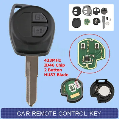 $12.09 • Buy For Suzuki Grand Vitara Swift Remote Key Entry Fob 2 Button ID46 Chip 433MHz O-