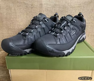 NIB Keen 1017721 Men's Targhee EXP Waterproof Men Black/Steel Grey Hiker Shoe • $100