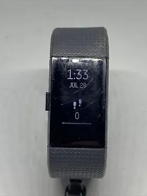 Rare Fitbit Charge 2 Activity Tracker Heart Gunmetal Large Gray Band • $19.99