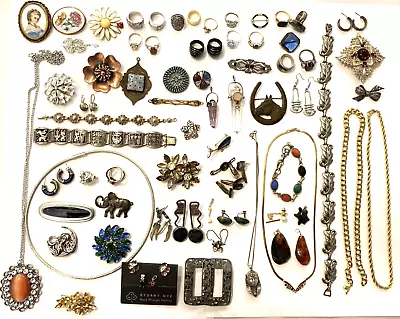 74 Piece Lot Of Vintage Sterling Designer Family Estate Jewelry • $67.99