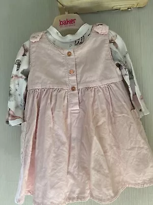 Stunning Ted Baker 2 Piece  Pinafore Set Age 9-12 Month's. Ex Condition • £4.50