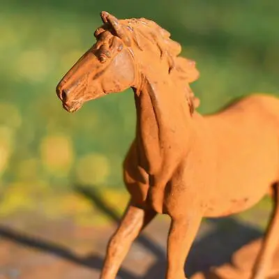 Galloping Horse Freestanding Garden Sculpture - Cast Iron Outdoor Ornament • £49