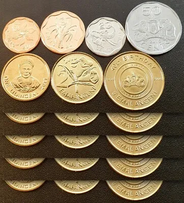Swaziland 5 X 7 PCS UNC Coin SET  5 10 20 50 C. 1 2 5 Emalangeni 2008 2015 Comm • $35.95