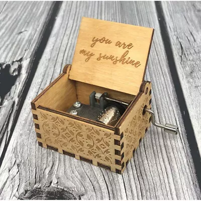 $7.69 • Buy You Are My Sunshine Wooden Engraved Music Box Gift For Mom/Dad To Daughter/Son