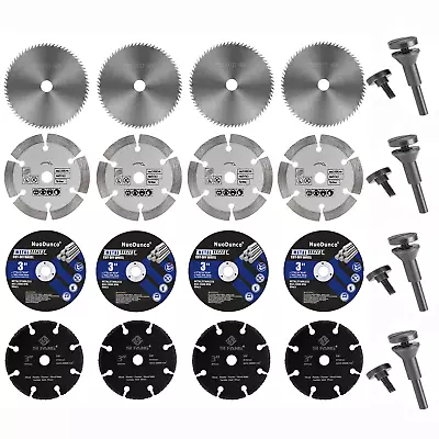 4/16Pcs 3 Inch Circular Saw Blade Cutting Wheel With Mandrel Kit Tool For Wood • $49.93