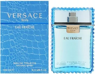 Versace Man Eau Fraiche By Gianni Versace 3.4 Oz EDT Cologne For Men New In Box • $44