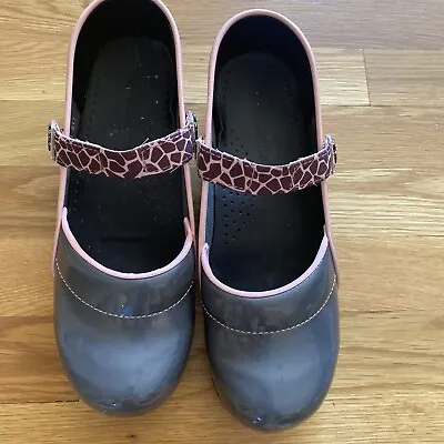 Women's Sanita Nursing Shoes Clogs Mary-Jane Gray Pink 8/39 Koi • $28