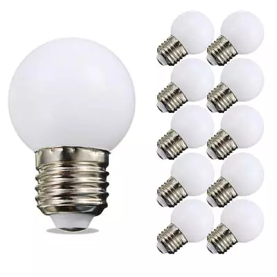 Night Light Bulb 1 Watt LED Low Watt Bulbs E26 E27 Standard Base Daylight Whi • $14.42