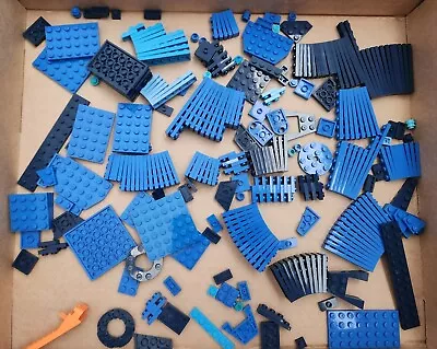 275g Lego PLATES Bulk Building Dark Blue Light Azure 0.275 Of 1kg Bulk Lot • $49.98