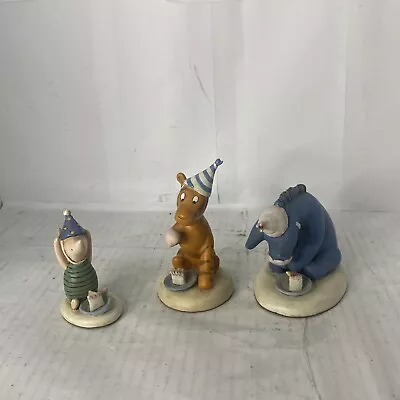 Rare Michel & Co Disney Classic Pooh TIGGER Piglet Eeyore Birthday Cake Figurine • $45