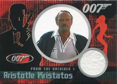 James Bond Quotable Costume Card CC5 Julian Glover As Aristotle Kristatos White • £24.99