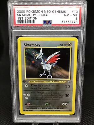 $6.50 • Buy PSA 8 NM-MT Skarmory - 13/111 1st Edition Neo Genesis Holo Rare Pokemon Card