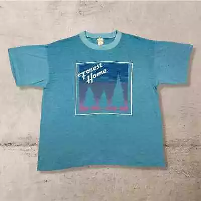 80s VTG PAPER THIN & SOFT FOREST HOME T-SHIRT (M) • $25