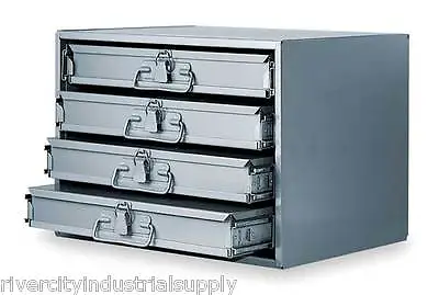 Metal 24 Hole Storage Tray / Cabinet And Slide Rack With Four Drawers • $289.88