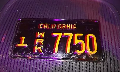 Black & Yellow Vintage California License Plate RARE WRK • $20