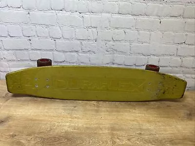 Vintage 1970s Duraflex Skateboard Surf Style Yellow Plastic In Usable Condition • $89