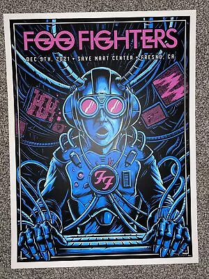 $199.99 • Buy Foo Fighters 12/9/21 Fresno Ca Concert Poster AE Artist Signed Only 50!