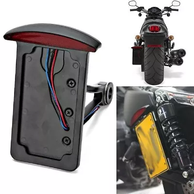 LED License Plate Bracket Tail Light Red For Yamaha V Star 1100 XVS1100 Custom • $46.99