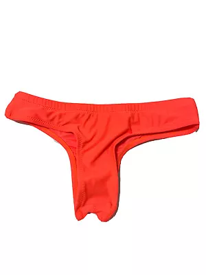 Volcom Simply Seam Cheeky Coverage Bottom Neon Coral Size M 1591 • $15