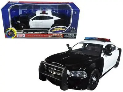 Motormax 1/24 LIGHTS & SOUNDS Blank Black & White Dodge Charger Police Car 79533 • $22