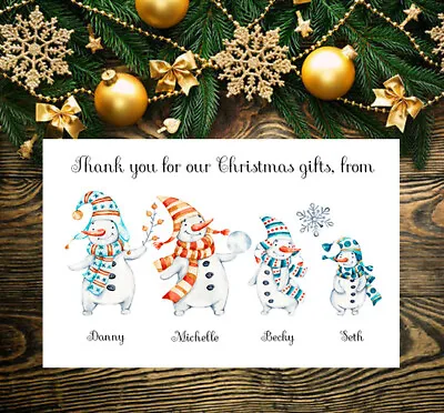 £3.49 • Buy Personalised Christmas Xmas Thank You Cards Including Envelopes 36