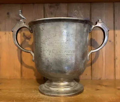 1933 Cowpe Lancashire Pigeon Racing Flying Club Vintage Silver Plate Trophy • $69.47