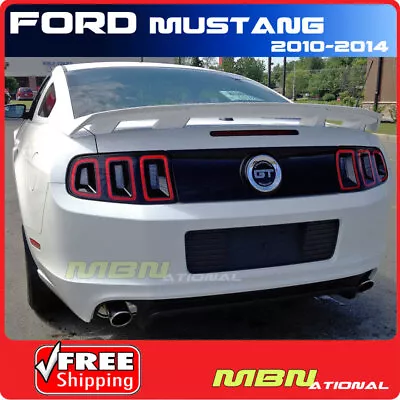 For 2010+ Ford Mustang 4 Pedestal Spoiler Painted ABS GT Base Coupe U6 RED CANDY • $251.76