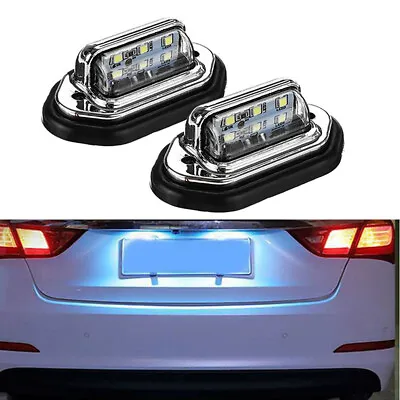 A Pair 6LED License Plate Light Signal Tail Lamp Car Van Trailer Truck Universal • $12.50